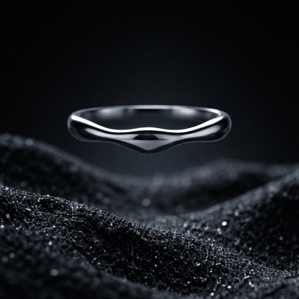 *NEW* Elegant 925 Silver “Liquid Metal” Wave Ring